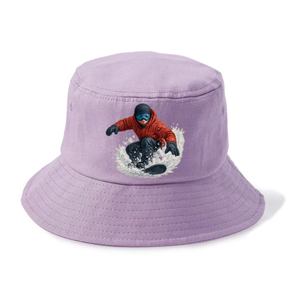 snowboarder carving through fresh powder Hat