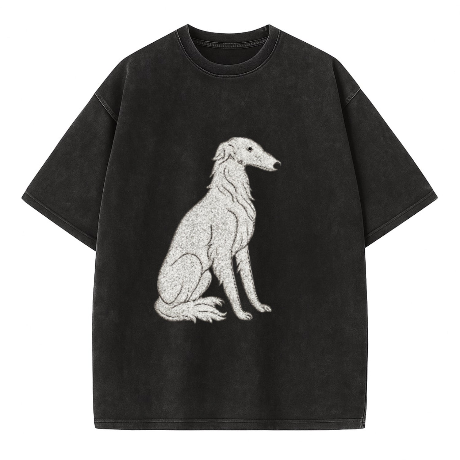 Borzoi White Sitting Pose Hat