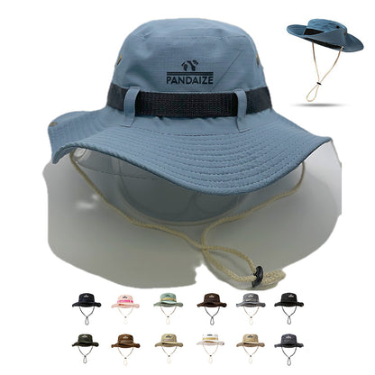 Pandaize Western Cowboy Hat – Adjustable Wide Brim Fishing Hat for Summer Sun Protection, Outdoor Adventures, and Hiking