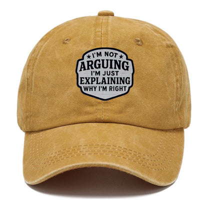 i'm not arguing i'm just explaining why i'm right Hat