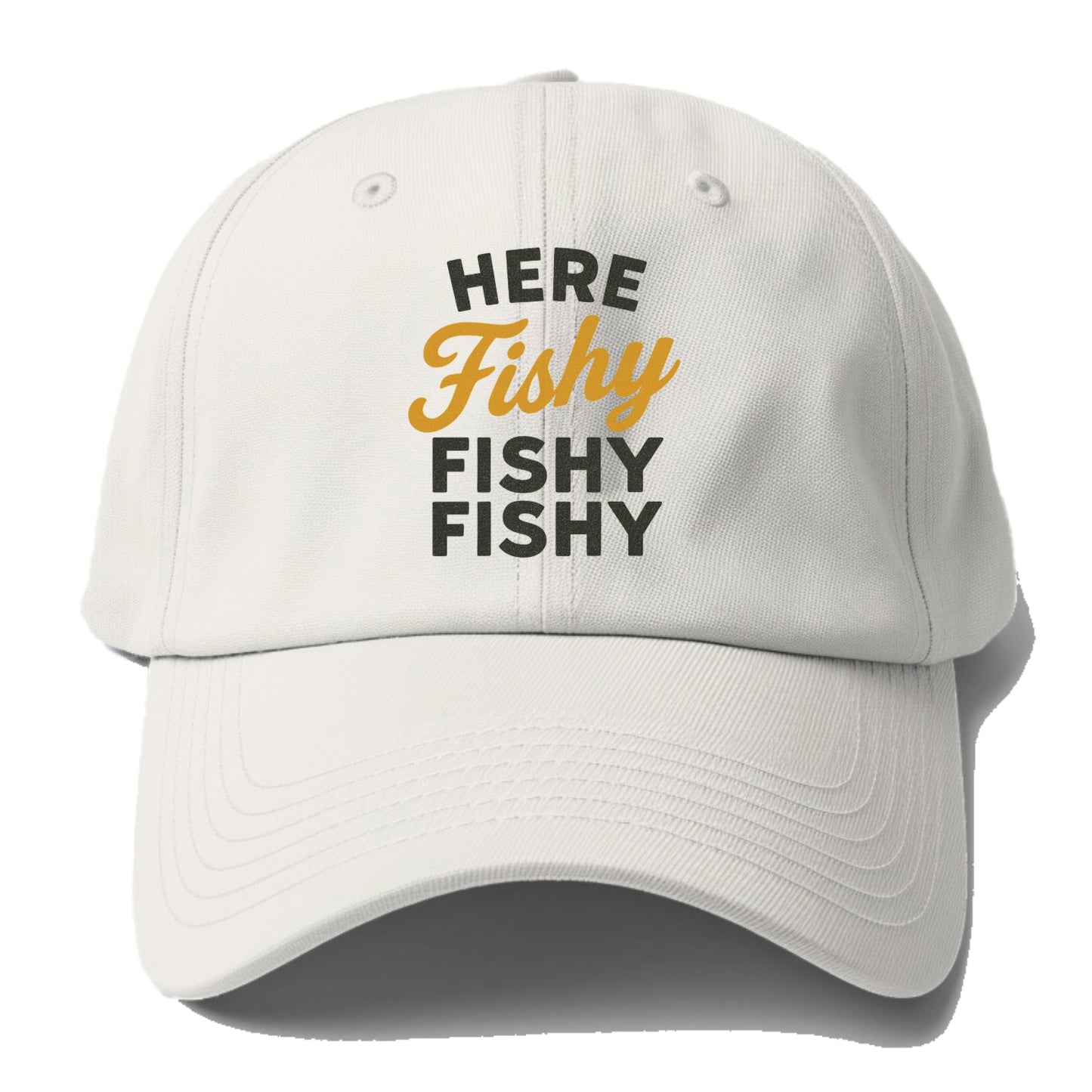 here fishy catch fish embroidery Hat