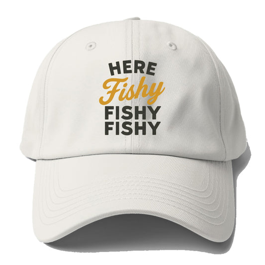 here fishy catch fish embroidery Hat