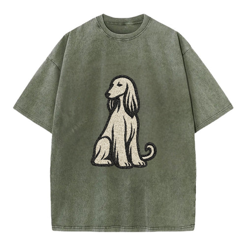 Afghan Hound Cream Colored Design Vintage T-shirt