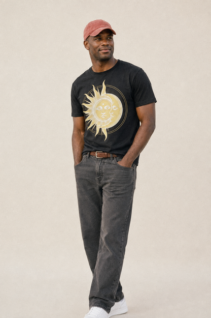 Celestial Harmony Classic T-shirt – studio model photo