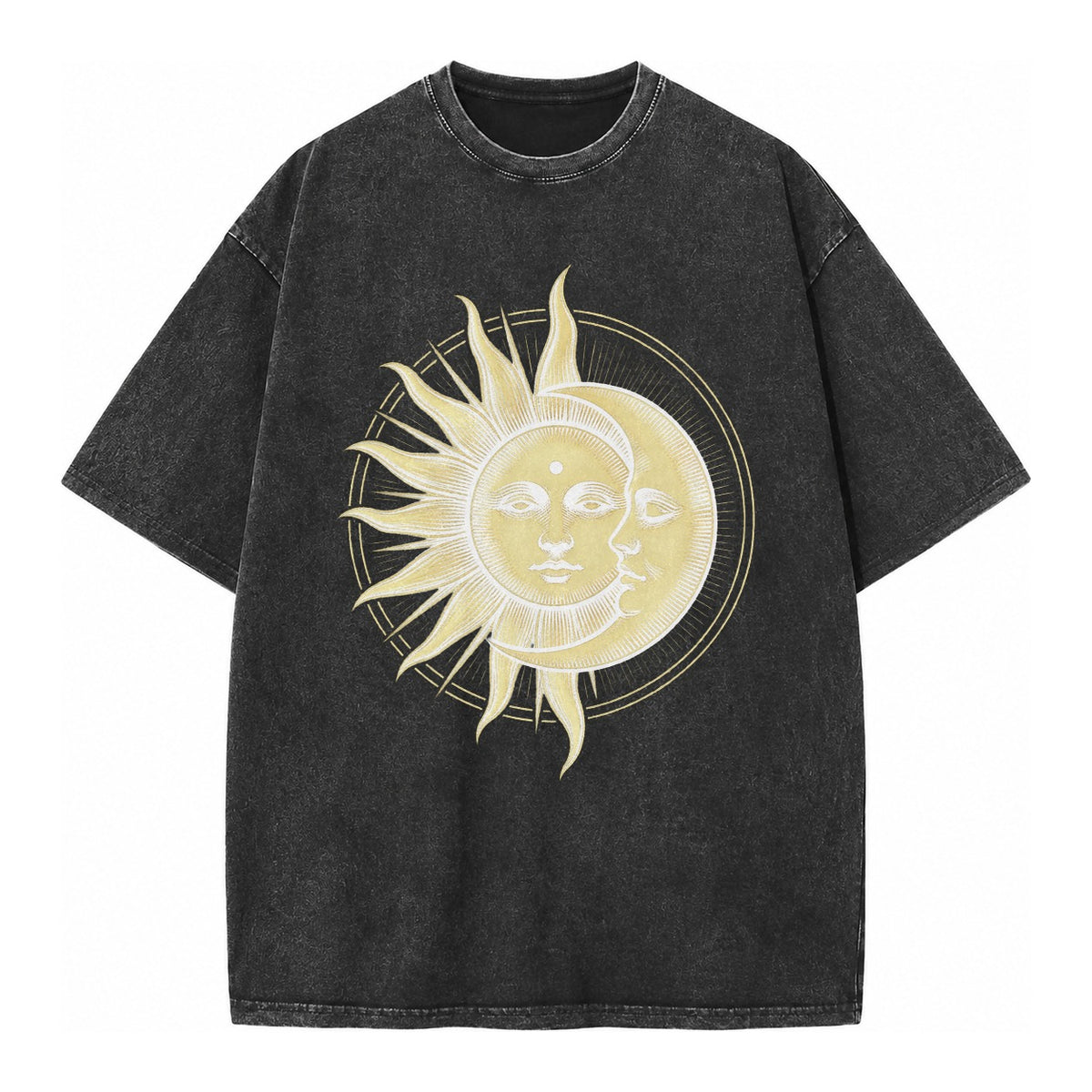 Celestial Harmony Vintage T-shirt – Black