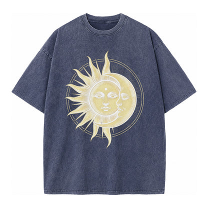 Celestial Harmony Vintage T-shirt – Blue