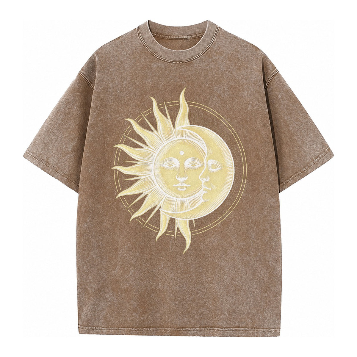 Celestial Harmony Vintage T-shirt – Brown