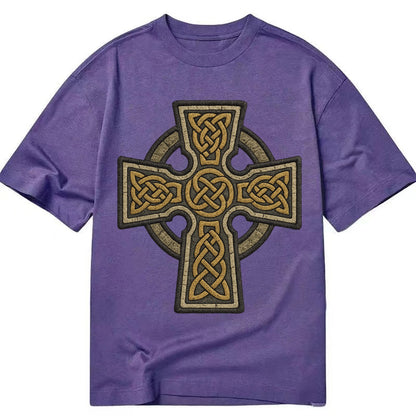 Celtic Cross  - Classic T-shirt – Purple