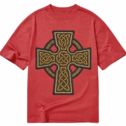 Celtic Cross  - Classic T-shirt – Red