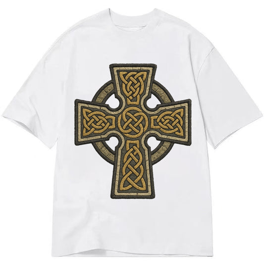 Celtic Cross  - Classic T-shirt – White