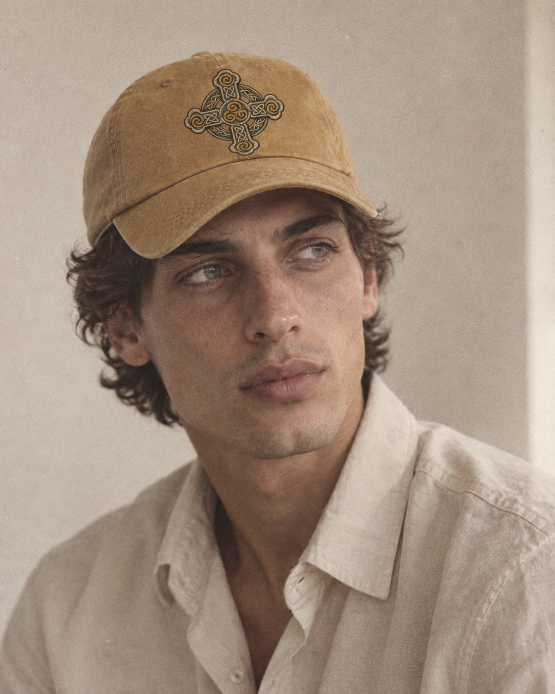 Model wearing the cap