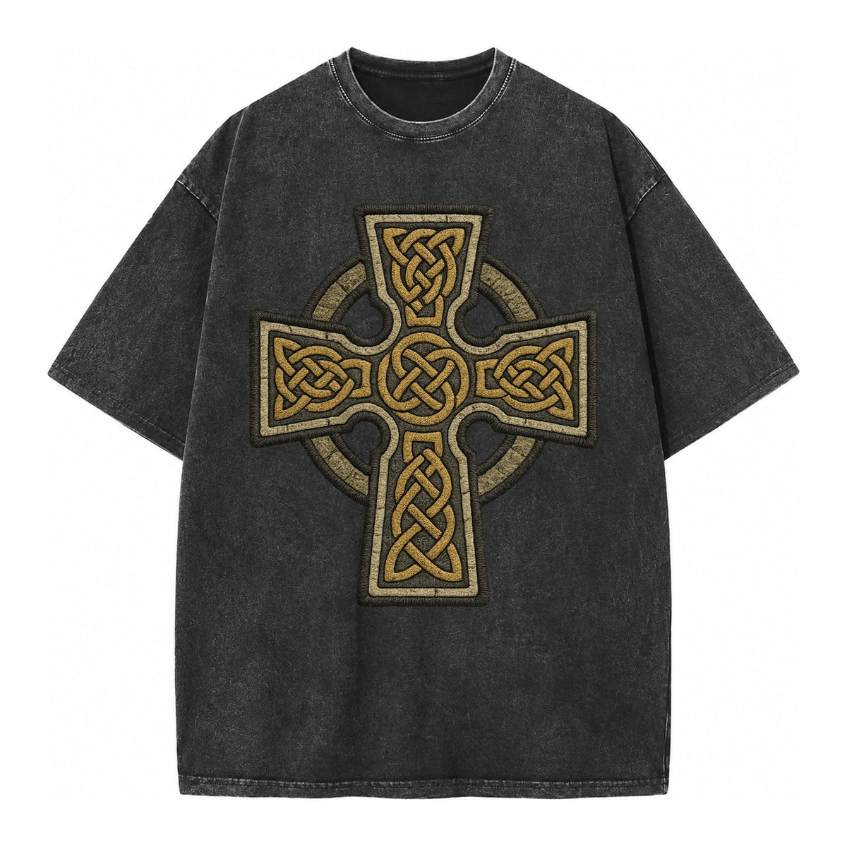 Celtic Cross  - Vintage T-shirt – Black