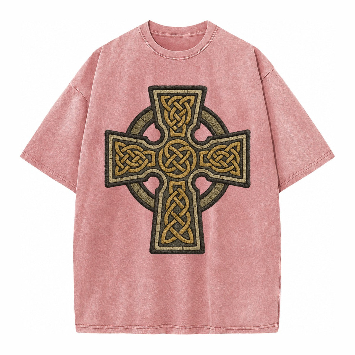 Celtic Cross  - Vintage T-shirt – Dusty Rose(Rose)