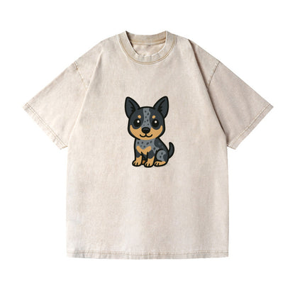 australian cattle dog blue heeler sitting pose portrait design Hat