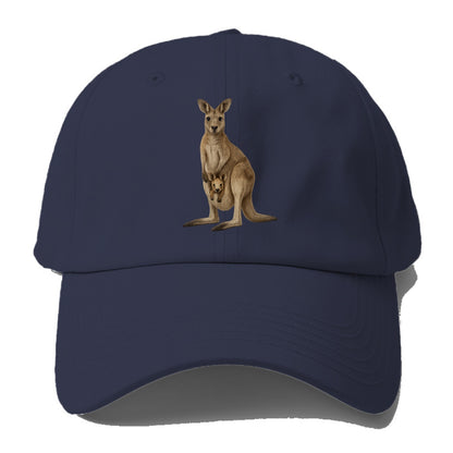 realistic kangaroo mother and joey Hat