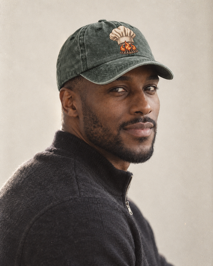 Model wearing the cap