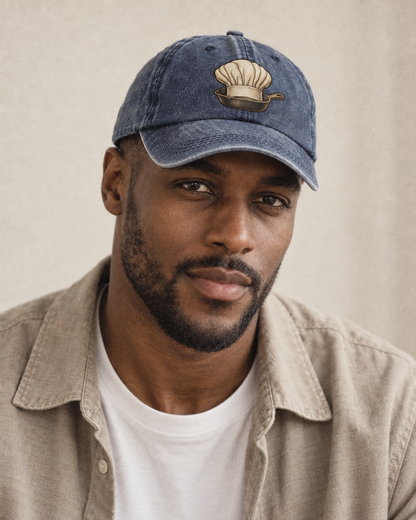 Model wearing the cap