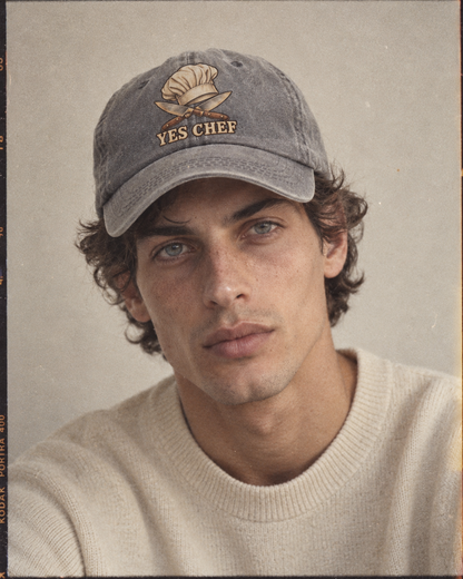 Model wearing the cap