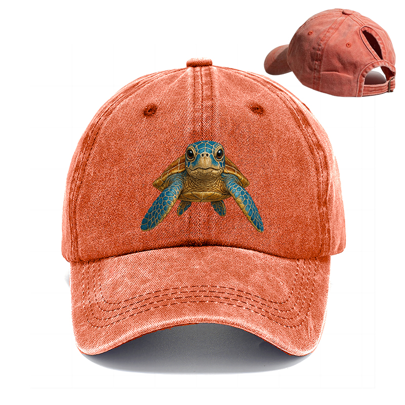 Sea Turtle Ponytail Baseball Cap