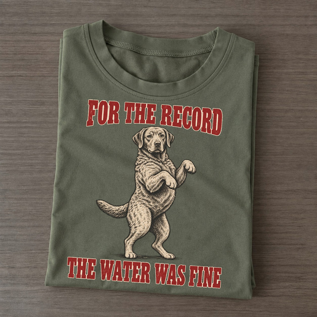 Chesapeake Bay Retriever Dog Declarations Classic T-shirt – Army Green