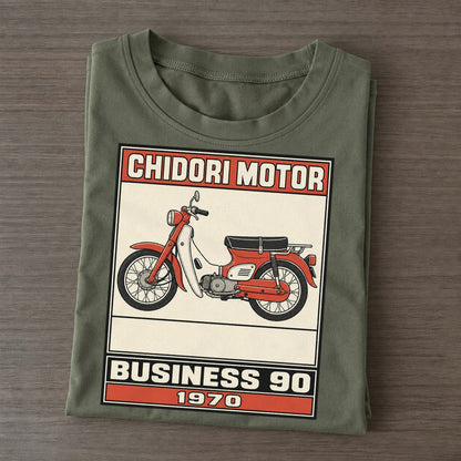 Chidori Business 90 Showa Speed Plates Classic T-shirt – Army Green