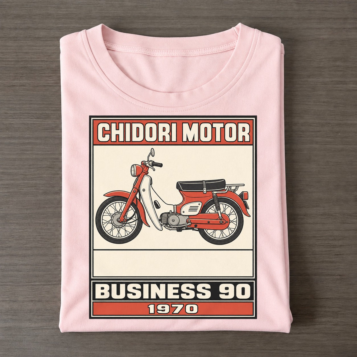 Chidori Business 90 Showa Speed Plates Classic T-shirt – Pink