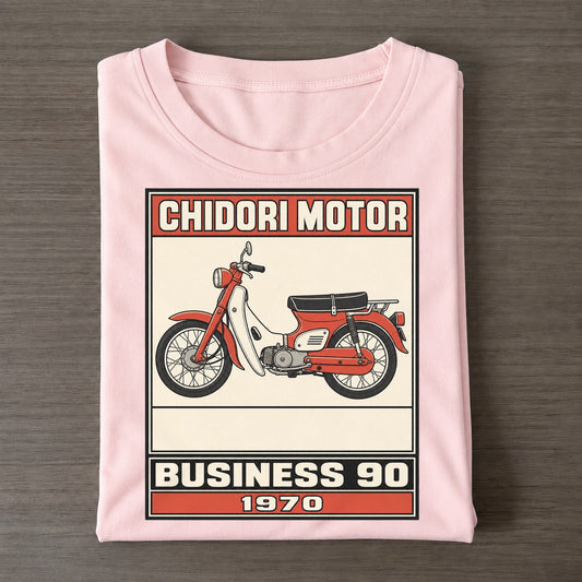 Chidori Business 90 Showa Speed Plates Classic T-shirt – Pink