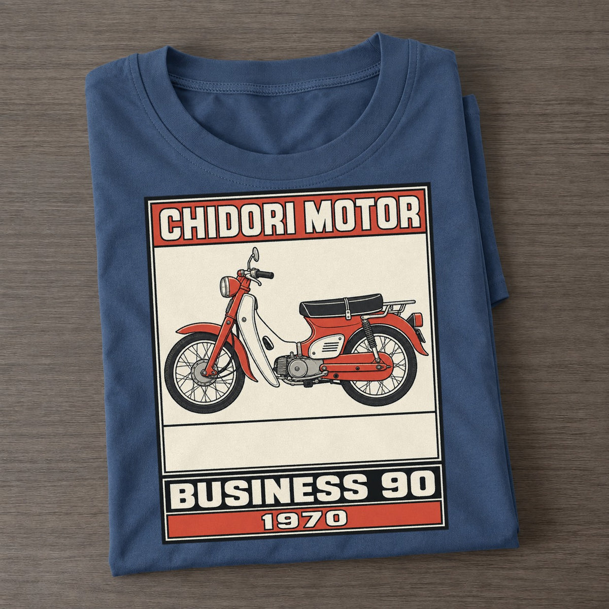 Chidori Business 90 Showa Speed Plates Classic T-shirt – Twilight Navy