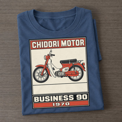 Chidori Business 90 Showa Speed Plates Classic T-shirt – Twilight Navy