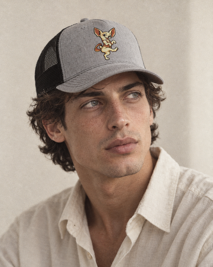 Model wearing the cap