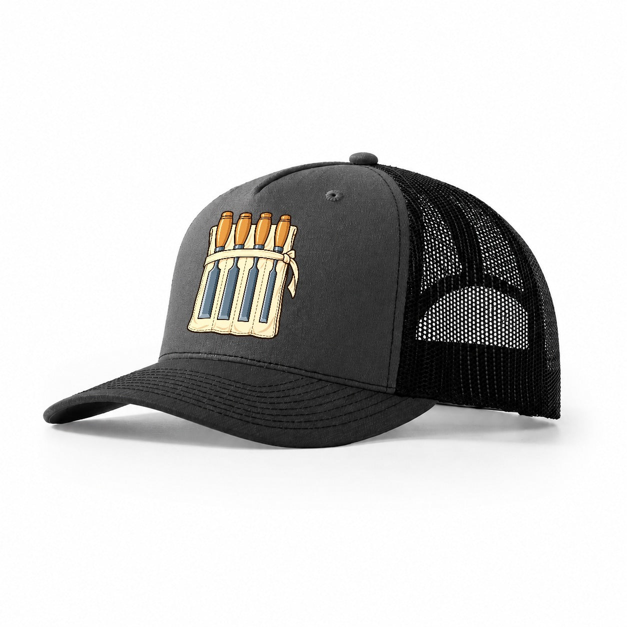 Chisel Roll Woodworking Trucker Hat – Dark Grey Black