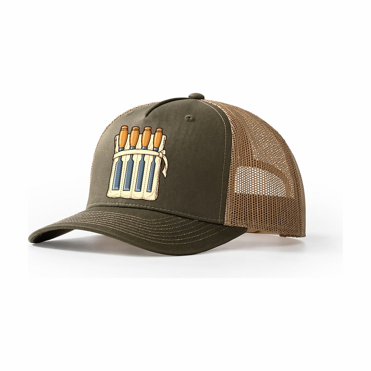 Chisel Roll Woodworking Trucker Hat – Olive Khaki