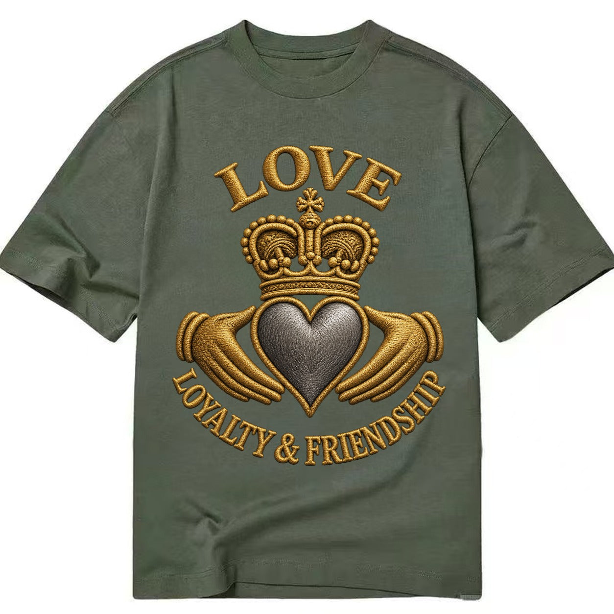Claddagh Symbol  - Classic T-shirt – Army Green