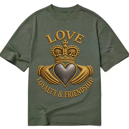 Claddagh Symbol  - Classic T-shirt – Army Green