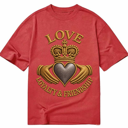 Claddagh Symbol  - Classic T-shirt – Red