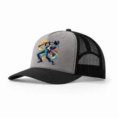 Clarinet Icon Music Instruments Trucker Hat – Grey Black