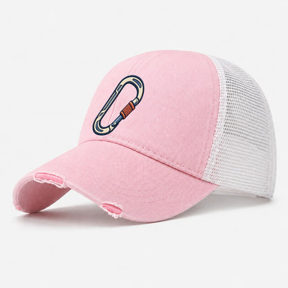 Climbing Carabiner Tiny Solo Marks Washed Trucker Hat – Light Pink