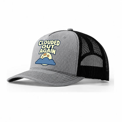 Clouded Out Again Astronomy And Stargazing Trucker Hat – Sport Grey Black