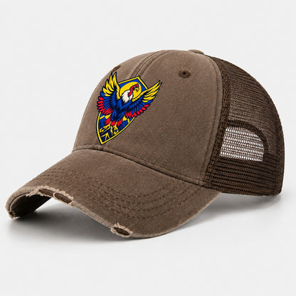 Colombia Minimal Emblem Country Logos Washed Trucker Hat – Coffee