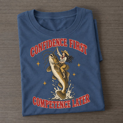 Competence Later Unhinged Affirmations Classic T-shirt – Twilight Navy
