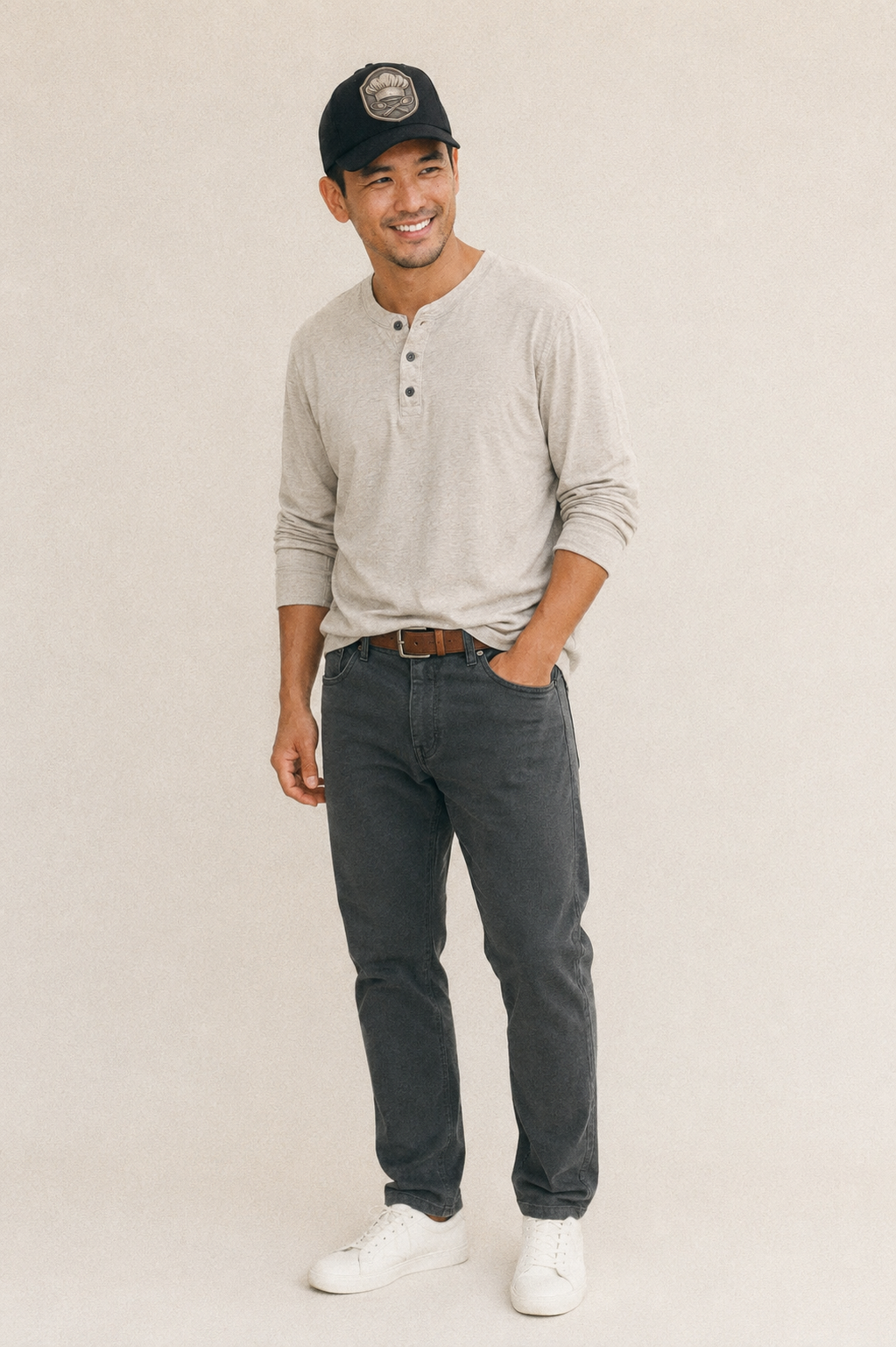 Cooking Chef Hat Toque Blanche With Crossed Spoons In Classic T-shirt – studio model photo