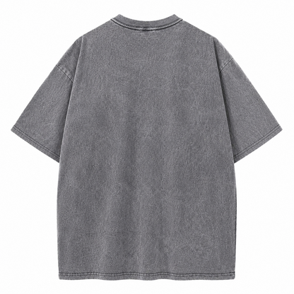 Cooking Chef Hat Toque Blanche With Crossed Spoons In Vintage T-shirt – grey back view