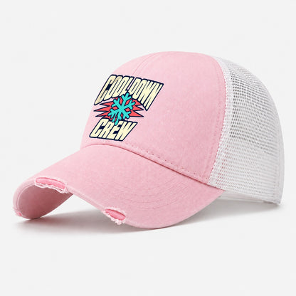 Cool Down Crew 90S Running Clubs Washed Trucker Hat – Light Pink
