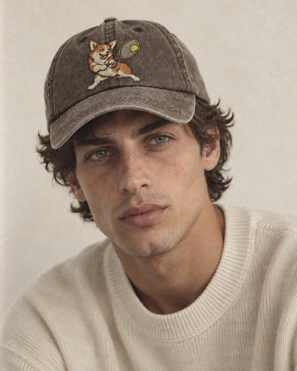 Model wearing the cap