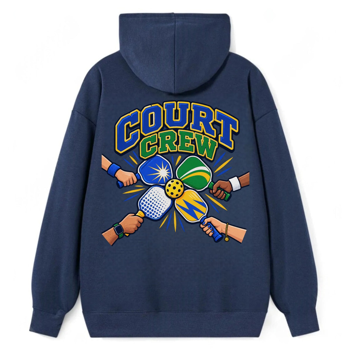 Court Crew Pickleball Life Classic Pullover Hoodie – Navy