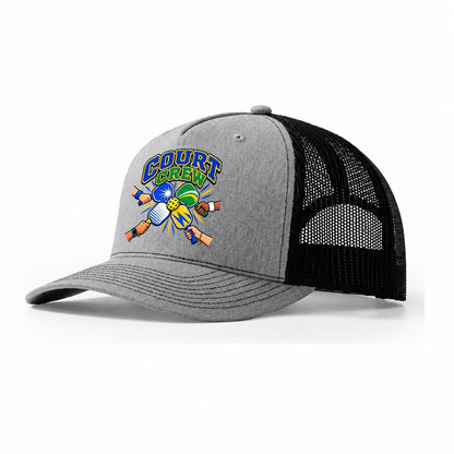 Court Crew Pickleball Life Trucker Hat – Sport Grey Black