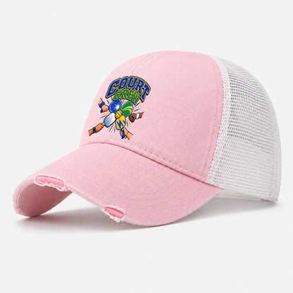 Court Crew Pickleball Life Washed Trucker Hat – Light Pink