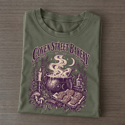 Coven Street Bakery Midnight Haunt Classic T-shirt – Army Green