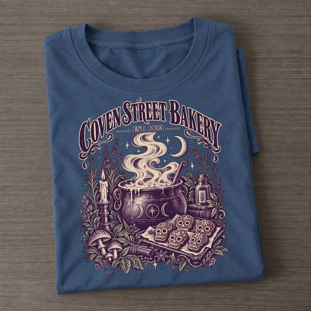 Coven Street Bakery Midnight Haunt Classic T-shirt – Twilight Navy