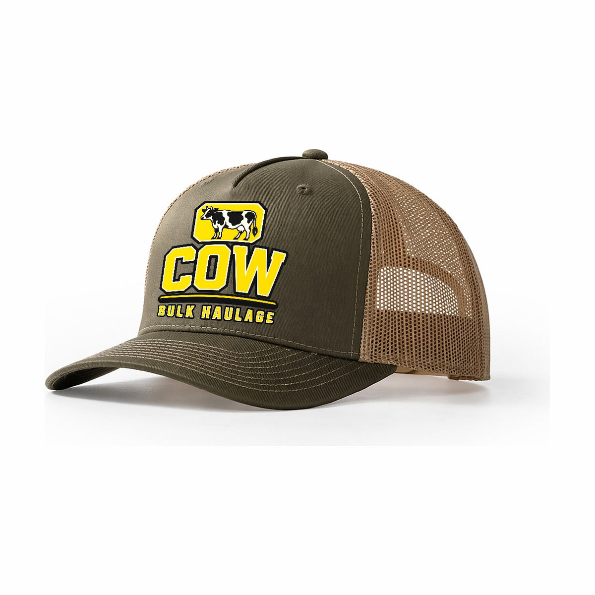 Cow Bulk Haulage Heavy Duty Trucker Hat – Olive Khaki